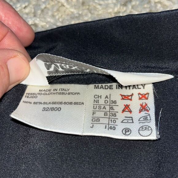 Beautiful Max Mara Floral Art Pura Seta 100% Silk Wrap Blouse US 6 - Picture 13 of 16